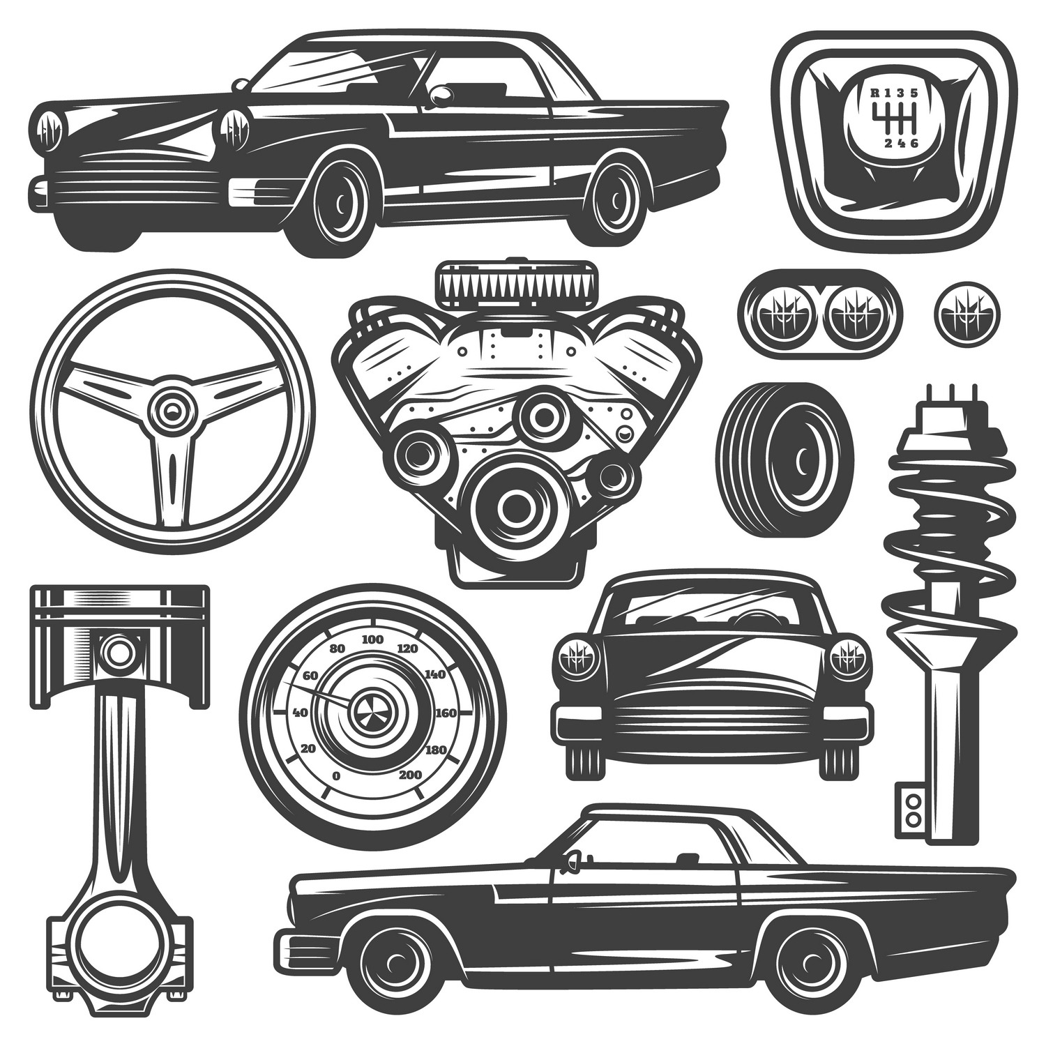 Vintage Car Components Collection, an Icon by Alexander Belenkiy