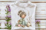 Whimsical Spring Kids Clipart, an Illustration by OK Design (Thumbnail 4 of 6)