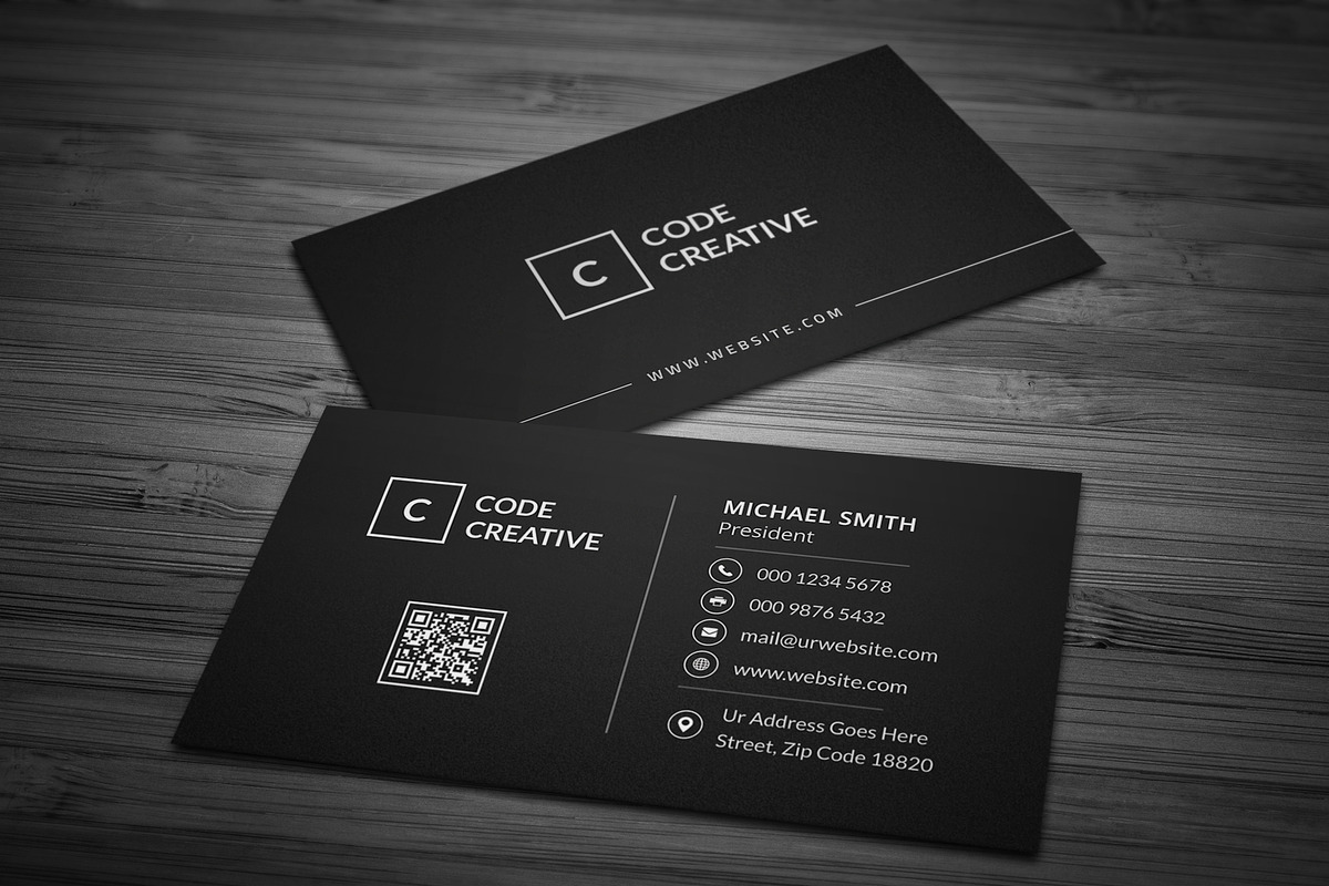 Modern Dark Pixels Business Cards, a Business Card Template by Galaxiya (Photo 2 of 8)