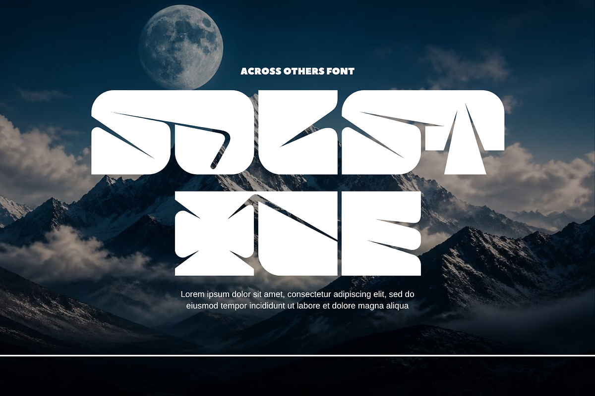 Across Others - Futuristic Font, a Sans Serif Font by 177Studio (Photo 2 of 8)