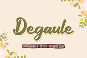Degaule | Handwritten Font, a Script Font by Forberas Club (Thumbnail 1 of 7)