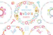 Watercolor Robots Party, an Animal Illustration by antuanetto (Thumbnail 3 of 15)