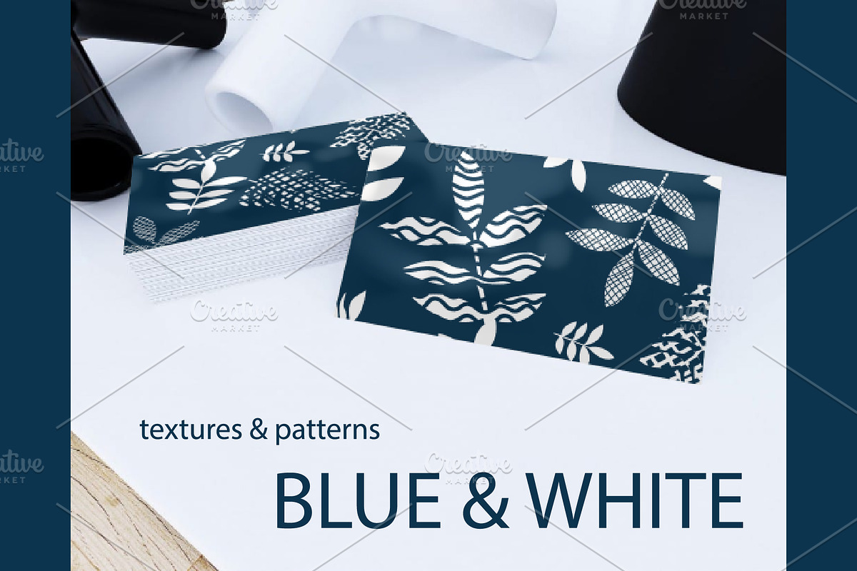 Blue and White Textures and Patterns, a Texture Graphic by Svetlana Kononova (Photo 6 of 7)