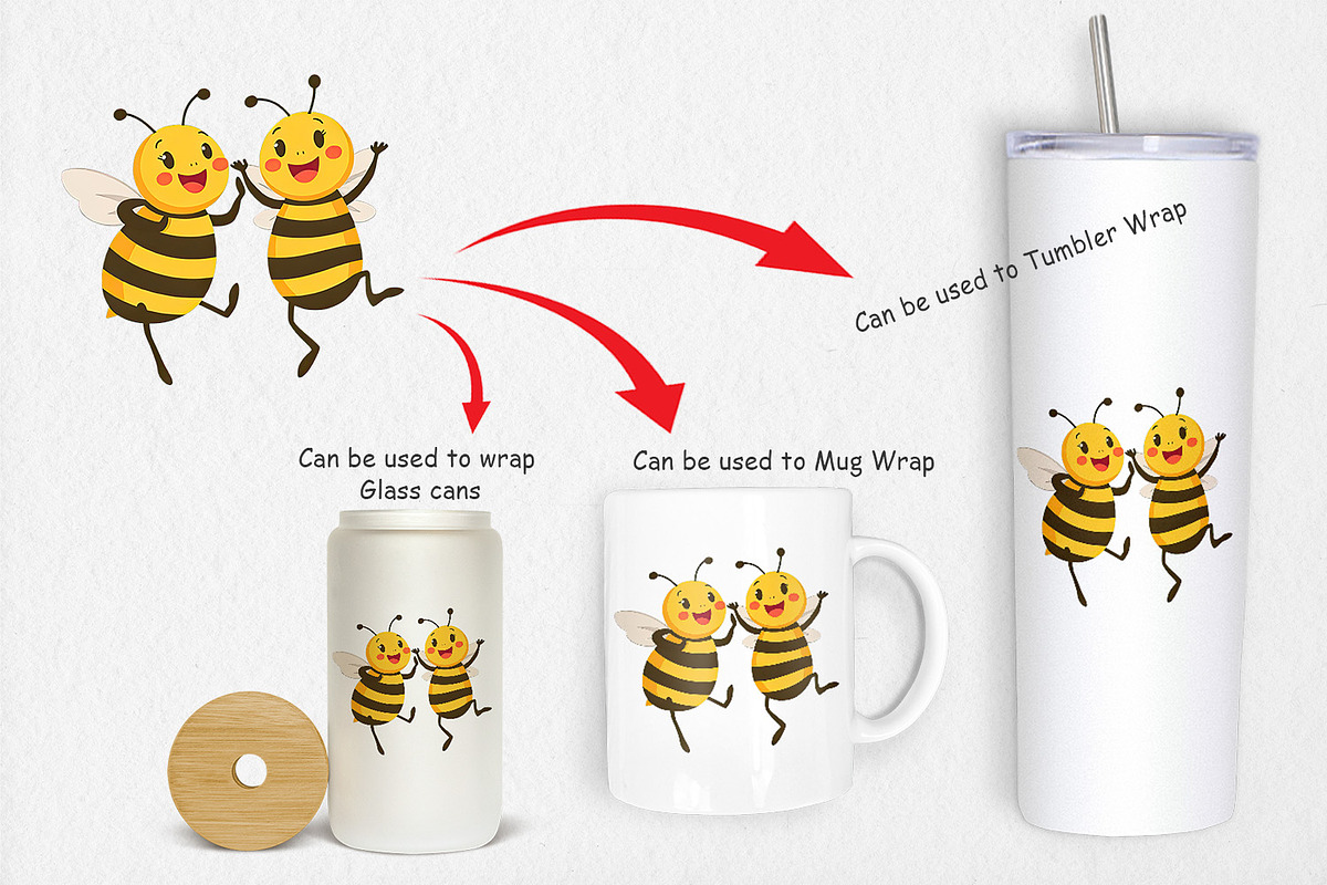 Dancing Bees Clipart, a Graphic by Artnoy (Photo 4 of 5)