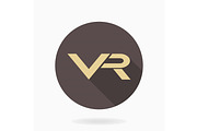Fine Flat Icon With VR Logo, an Icon by FineArtStudio (Thumbnail 1 of 3)