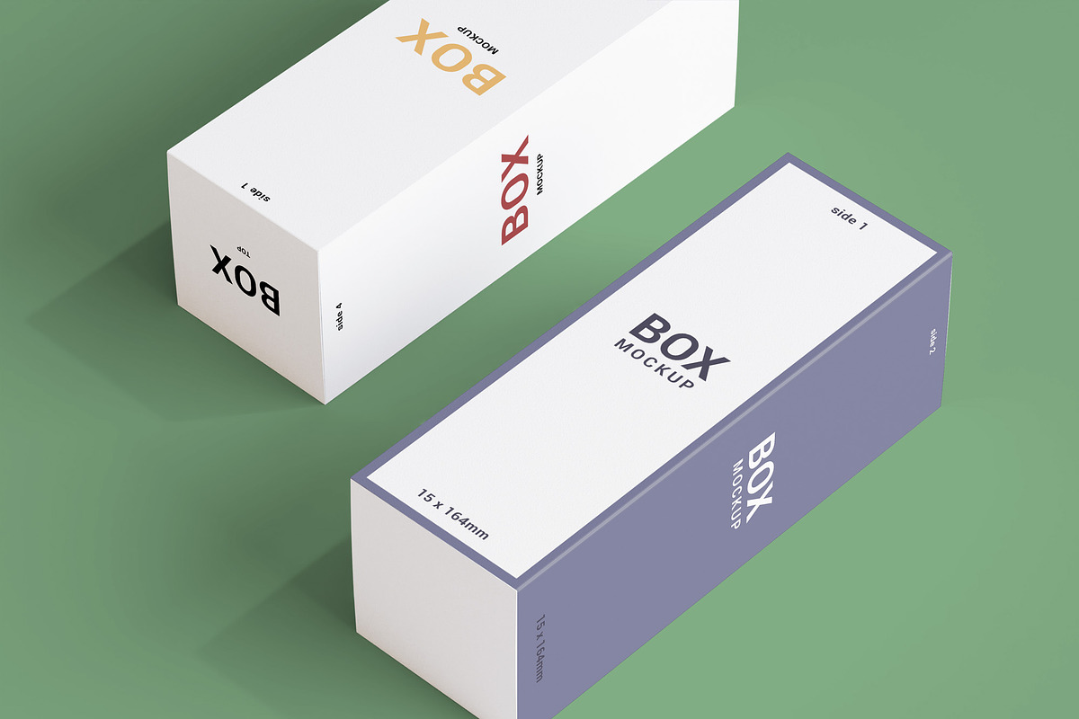 Tall Box Mockup, a Print Template by ana.ien (Photo 2 of 5)