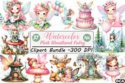 Pink Woodland Fairy Clipart, an Illustration by DreamCafeArt (Thumbnail 1 of 7)