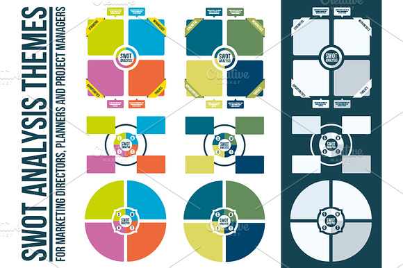 Swot Analysis Themes (3 X 3 Bundle)