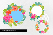 Tropical flowers and leaves, vector., an Object Graphic by VaraNa Art (Thumbnail 5 of 9)