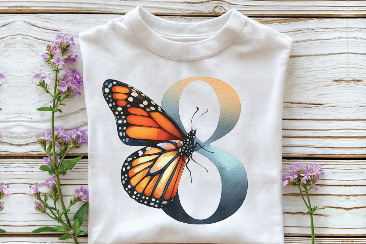 Watercolor Butterfly Number Clipart, an Illustration by CraftArtStudio (Photo 3 of 5)