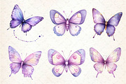 Pastel Purple Butterflies PNG, an Illustration by Dream Creation (Thumbnail 2 of 6)