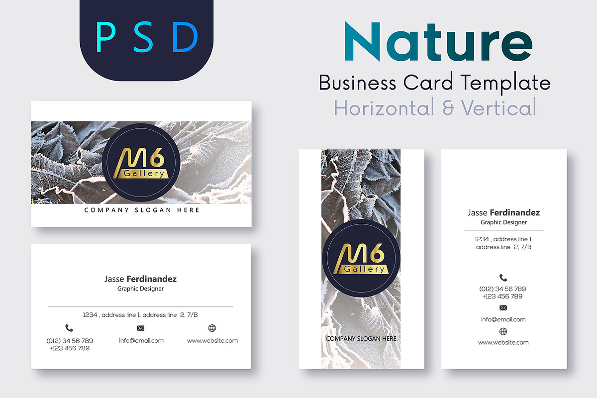 Nature Business Card Template- S46, a Business Card Template by M6 Gallery (Photo 1 of 5)