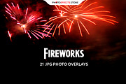 21 Firework Photo Overlays, a Layer Style Add-On by PhotoEffects.Store (Thumbnail 1 of 6)