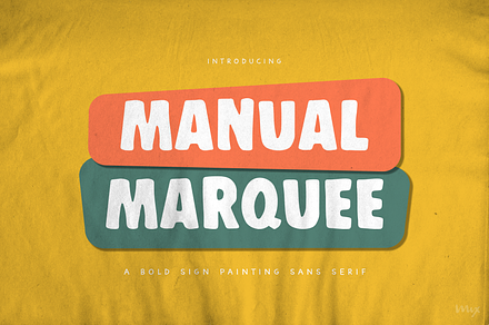Manual Marquee — A Handpainted Sans, a Sans Serif Font by Mix Fonts