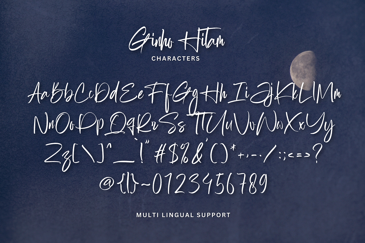Ginho Hitam, a Handwritten Font by Gatype (Photo 9 of 10)