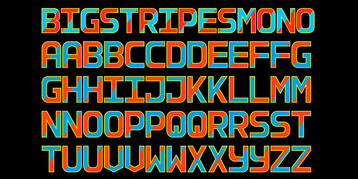 BigStripesMono, a Sans Serif Font by Ingrimayne Type (Photo 5 of 7)