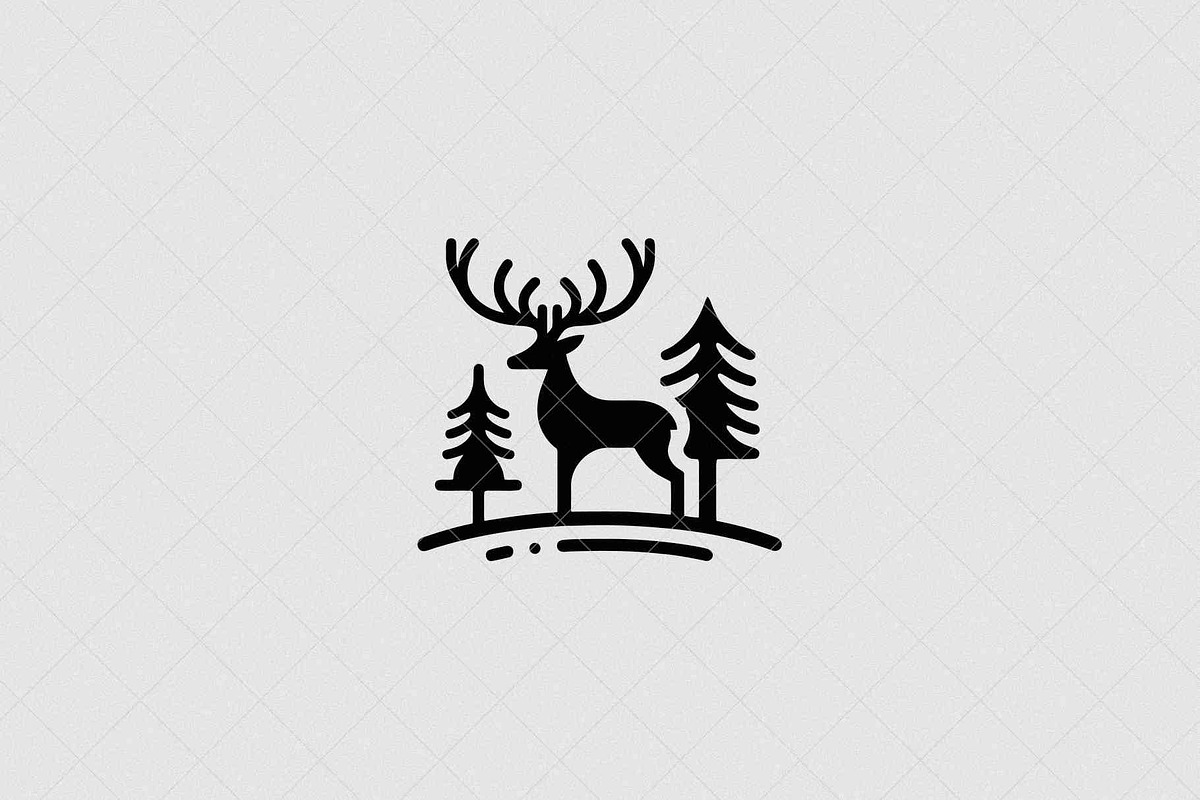 Minimalist Deer Emblem Elk, an Animal Illustration by Vectorium Studio (Photo 1 of 4)