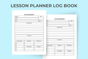 KDP Interior Lesson Planner Log Book