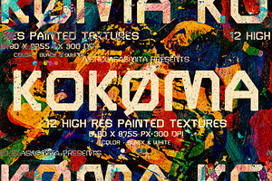Kokoma: 12 High Res Painted Textures
