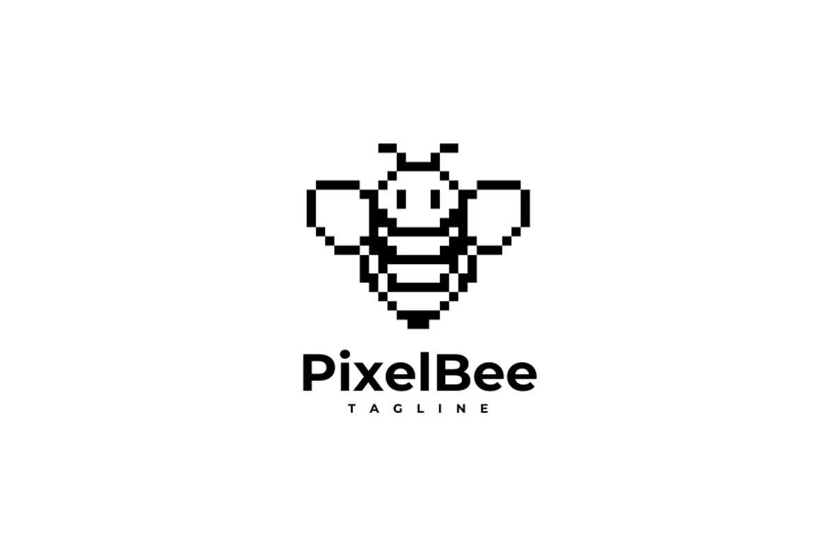 Pixel Bee Logo Template, a Branding & Logo Template by johnkent (Photo 3 of 3)