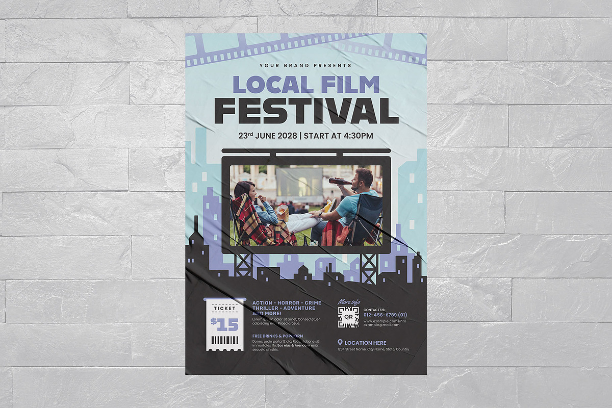 Film Festival Flyer Template, a Flyer Template by BrandPacks (Photo 4 of 4)