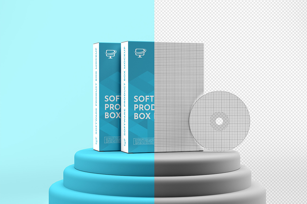 Software Product Box Mockup, a Packaging Mockup by Illusiongraphic (Photo 15 of 25)