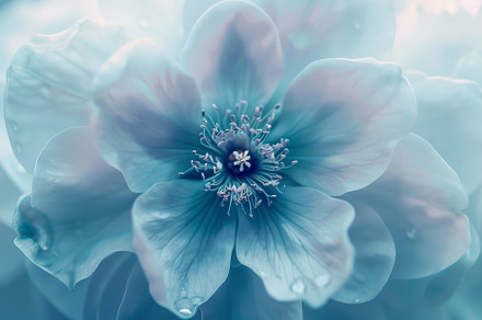 Detailed view of a blue flower with, a Photo by Iftikhar Alam