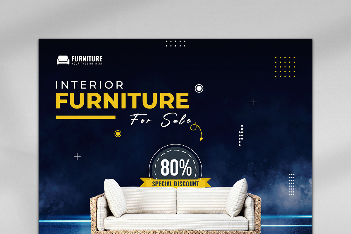 Furniture Social Media Banner Design, a Marketing Template by Photoshop Action (Photo 19 of 26)