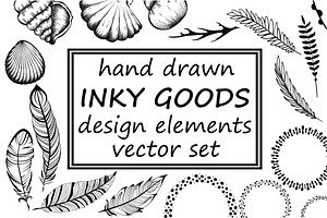 Hand drawn inky goods