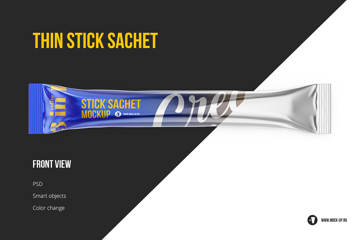Thin Stick Sachet, a Packaging Mockup by easymock (Photo 1 of 6)