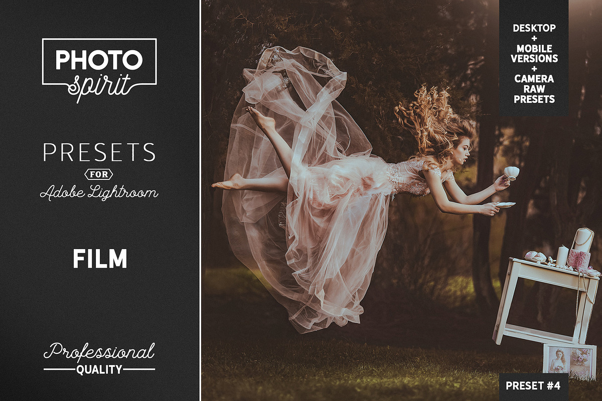 Film LR Presets Mobile + Desktop, a Plug-in Add-On by PhotoSpirit (Photo 1 of 10)