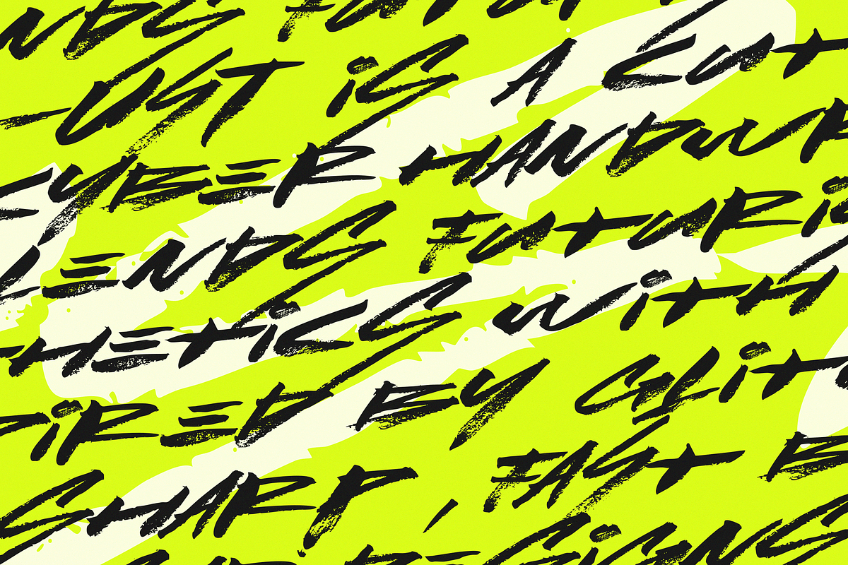 Lust | Handwritten Cyber Brush Font, a Blackletter Font by Ardana Creative (Photo 9 of 12)