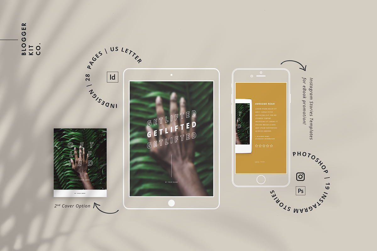 eBook + Instagram Stories Templates, a Magazine Template by Blogger Kit Co. (Photo 2 of 7)