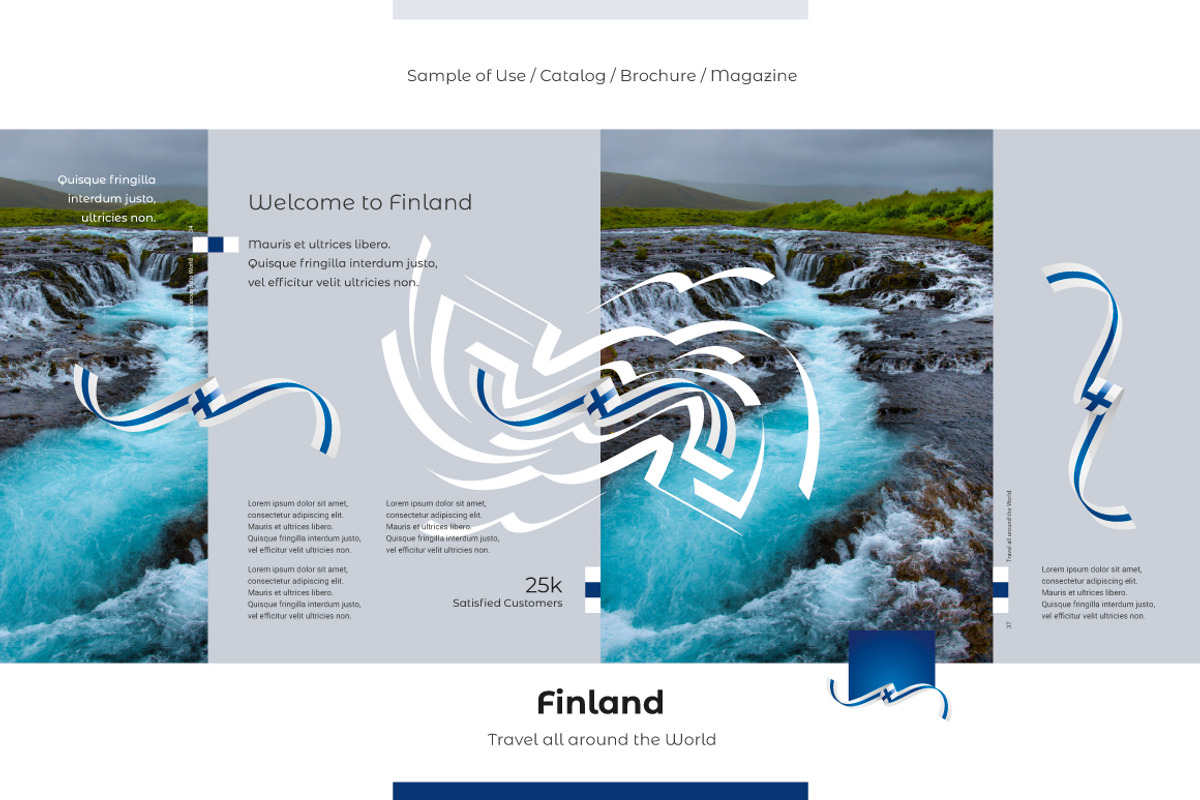Finland flag ribbon vector, a Templates & Theme by Simbos (Photo 4 of 9)