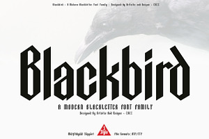 Blackbird - Blackletter Font Family