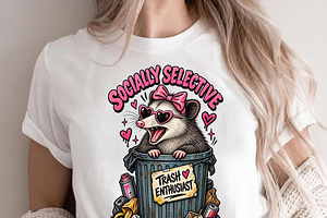 Socially Selective Trash Enthusi PNG