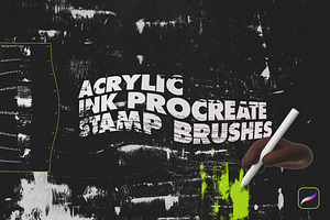 Acrylic Ink Procreate Stamp Brushes, a Brush Add-On by Layerform Design Co.