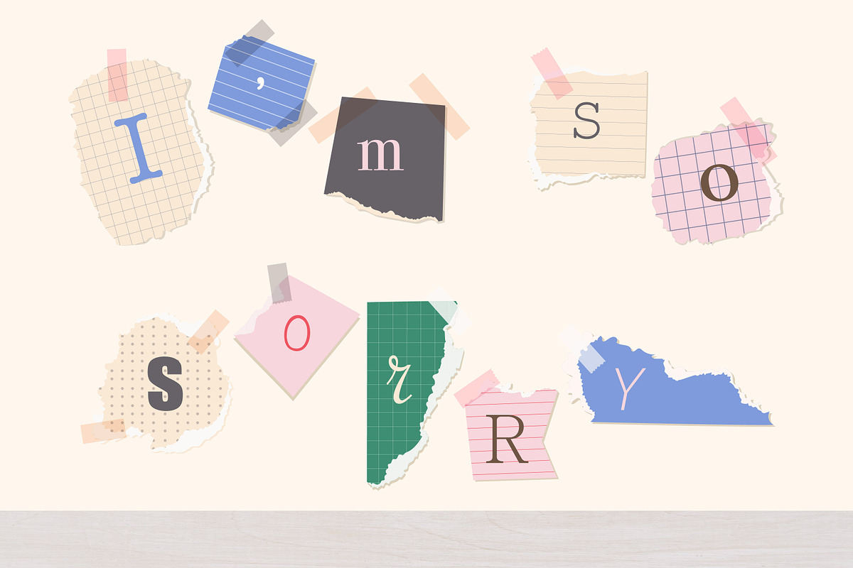 Torn paper scraps + Bonus, a Decorative Illustration by EeKayStore (Photo 3 of 5)