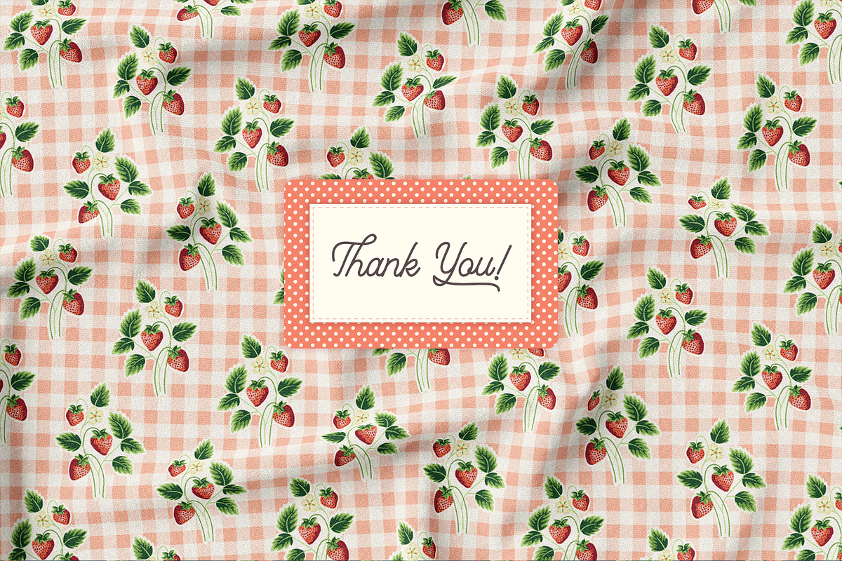 Cottage Strawberry Clipart & Pattern, a Pattern Graphic by PATTERNS etc. (Photo 16 of 16)