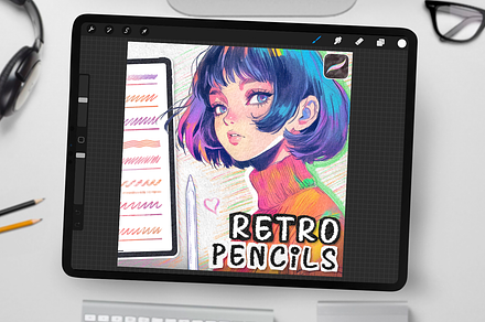 Retro Pencil Brushes for Procreate