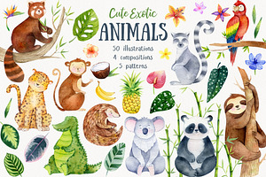 Exotic Jungle Animals Clipart Vol. 2
