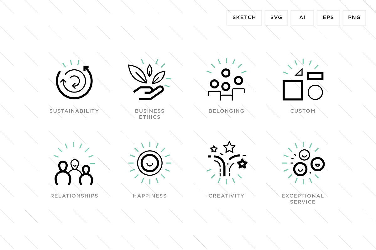 Business value icons, an Outline Icon by Vineta Rendon (Photo 6 of 7)