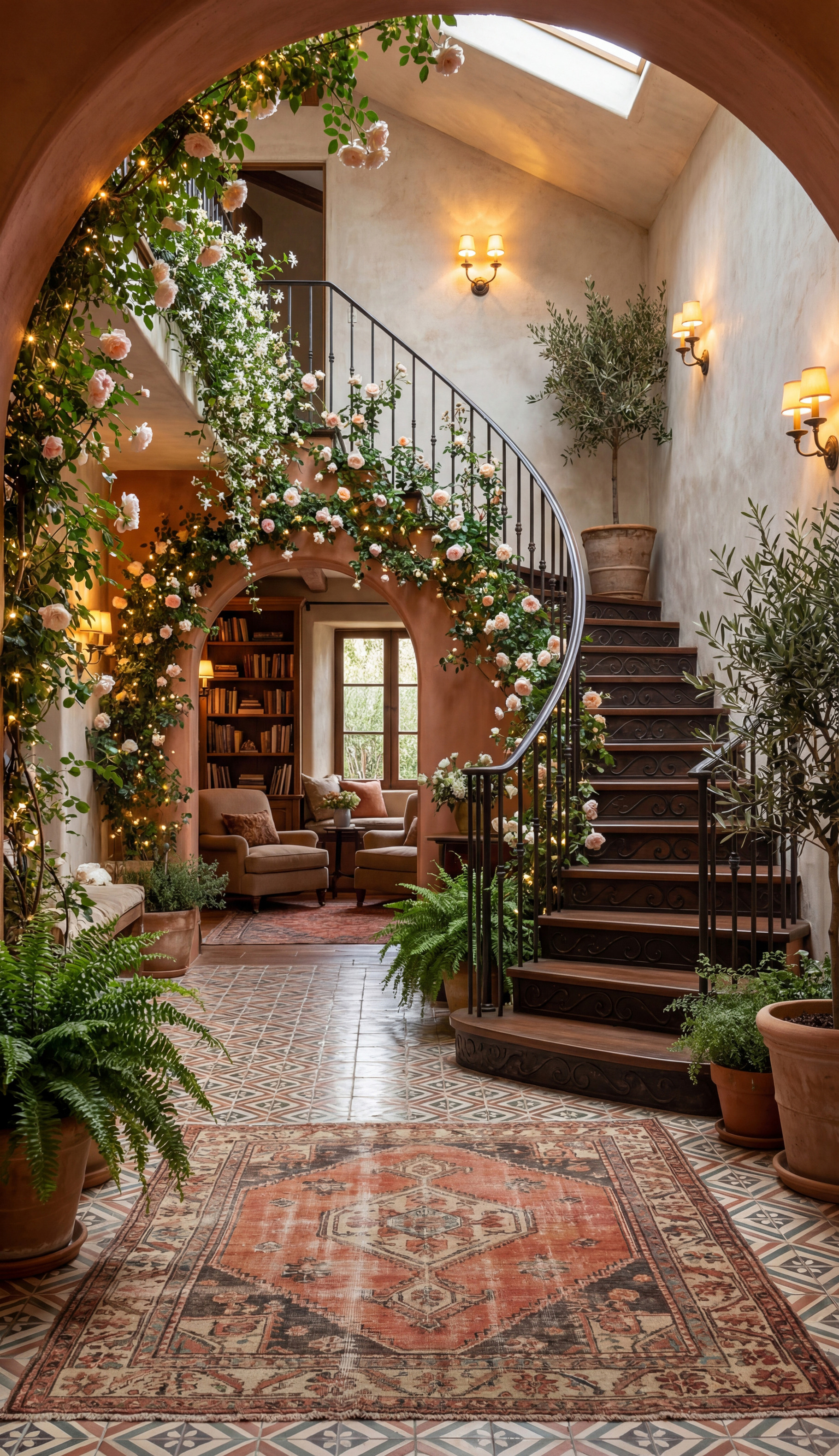 Opulent Mediterranean Staircase, an Architecture Photo by Virgo Studio