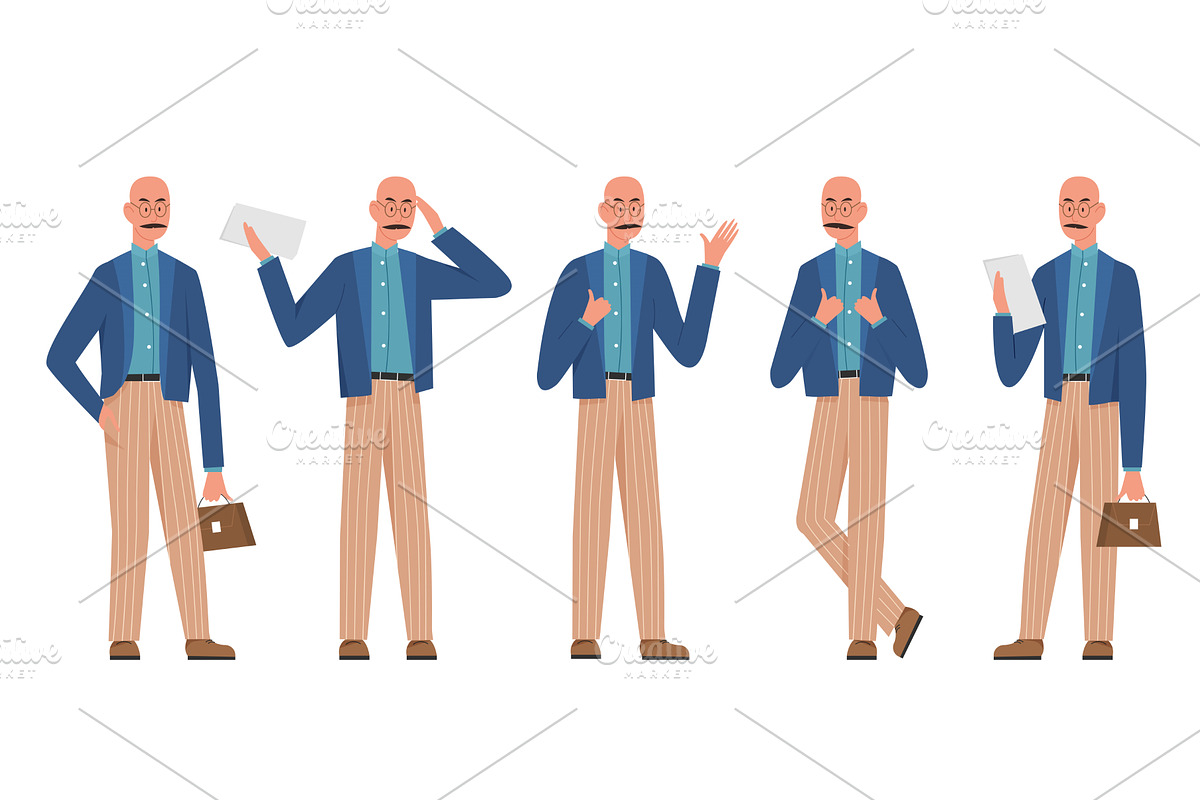 Businessman in Various Professional, a Person Illustration by Flashvector