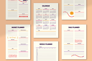 Multicolor Sun Planner Set