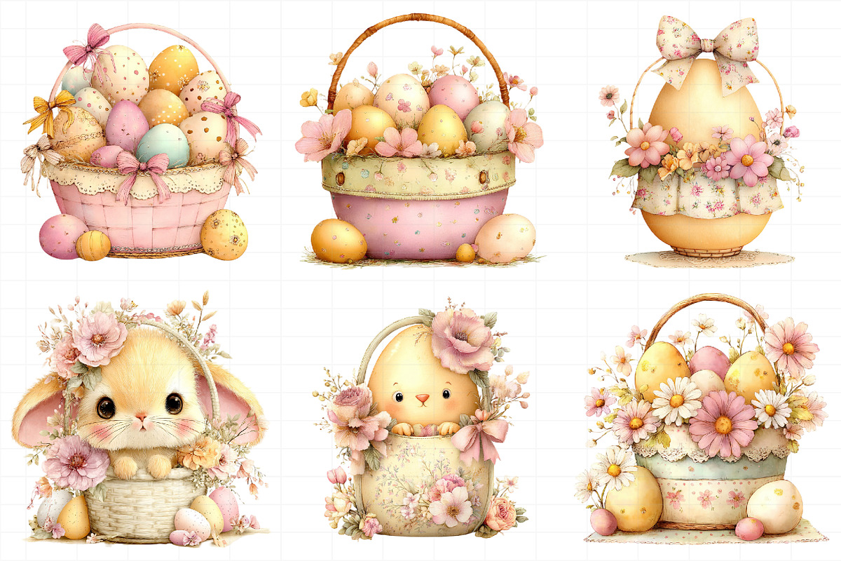 Easter Eggs Basket Clipart, an Illustration by Daily.Designs (Photo 6 of 8)