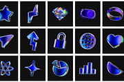 Dispersed glass 3d illustrations, an Illustration by Wannathis.one (Thumbnail 5 of 6)