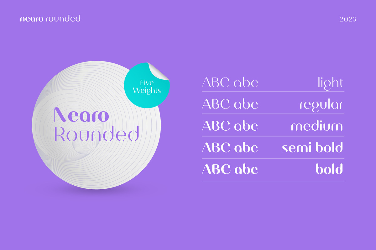 Nearo Rounded, a Sans Serif Font by Digitype Studio (Photo 2 of 10)