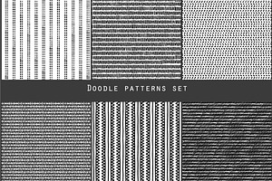 Simple doodle geo patterns set, a Pattern Graphic by Natalyon