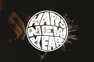 New Year Lettering Overlays